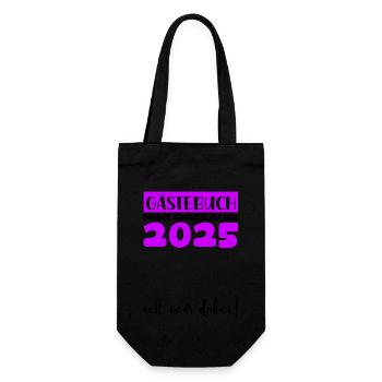 Gästebuch Einschulung 2025 Junge Mädchen Schulkind - Geschenkbeutel für Flaschen - Schwarz - Vorne