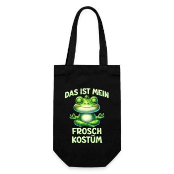 Karneval Party DAS IST MEIN FROSCHKOSTÜM Lustiges - Geschenkbeutel für Flaschen - Schwarz - Vorne