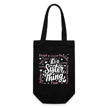 It's a sister thing - Gift Bag for Bottles - black - Front