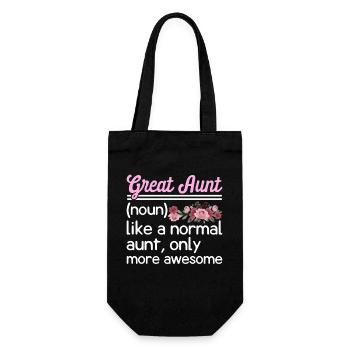 Great-Aunt Definition Funny - Gift Bag for Bottles - black - Front