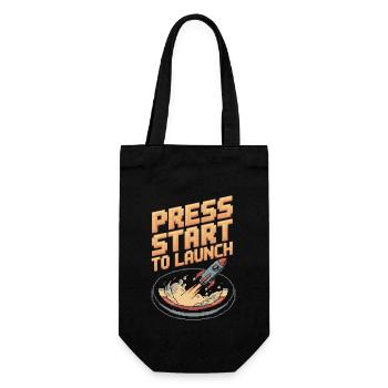 Space-themed players Cosmic Gaming Sci-fi - Gift Bag for Bottles - black - Front
