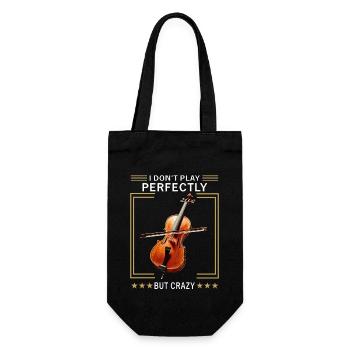 CELLO I DON'T PLAY PERFECTLY BUT CRAZY - Gift Bag for Bottles - black - Front