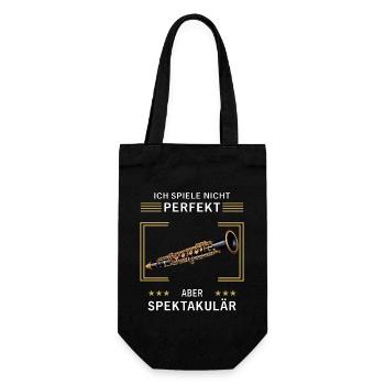 CLARINET I DON'T PLAY PERFECTLY - Gift Bag for Bottles - black - Front