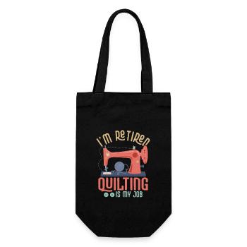 Je suis à la retraite La courtepointe est mon métier de quilteuse Couture - Sac à bouteille - noir - Devant
