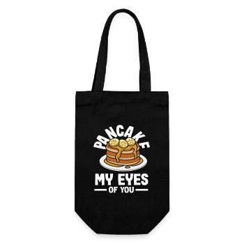 Pancakes Ich Kann Meine Augen Von Dir Nicht Lassen - Geschenkbeutel für Flaschen - Schwarz - Vorne