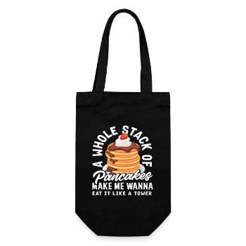 Pancakes Tower Enjoy Breakfast Fun - Gift Bag for Bottles - black - Front