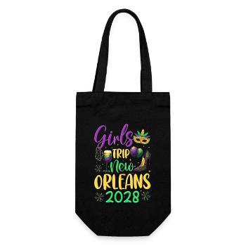 Girls Trip New Orleans 2028 - Geschenkbeutel für Flaschen - Schwarz - Vorne