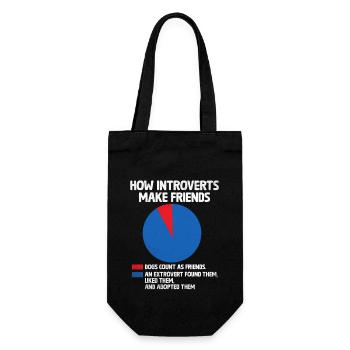 Comment les introvertis se font des amis Dictons pour les introvertis - Sac à bouteille - noir - Devant