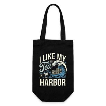 Boston Tea 1773 American Revolution Historic - Gift Bag for Bottles - black - Front