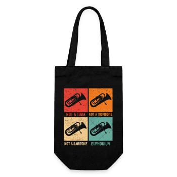 Euphonium – No tuba, no trombone - Gift Bag for Bottles - black - Front