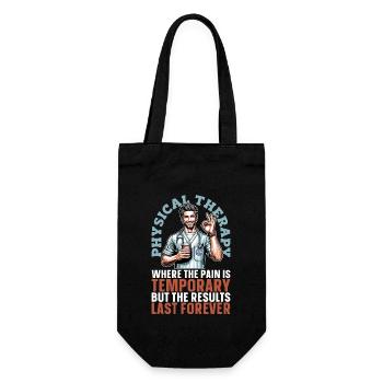 Physical Therapy Where The Pain Is Chiropractor - Gift Bag for Bottles - black - Front