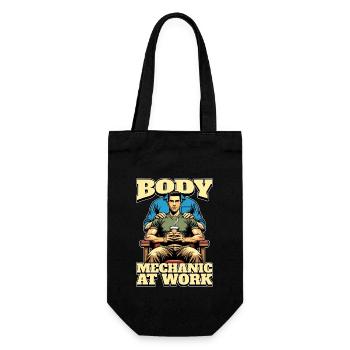 Physical Therapist Body Mechanic At Chiropractor - Gift Bag for Bottles - black - Front