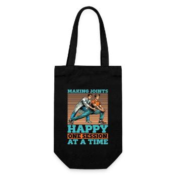 Physical Therapist Making Joints Happy Therapist - Gift Bag for Bottles - black - Front