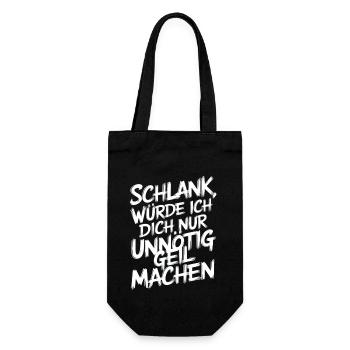 Schlank, Würde Ich Dich Nur Unnötig Geil - Sac à bouteille - noir - Devant