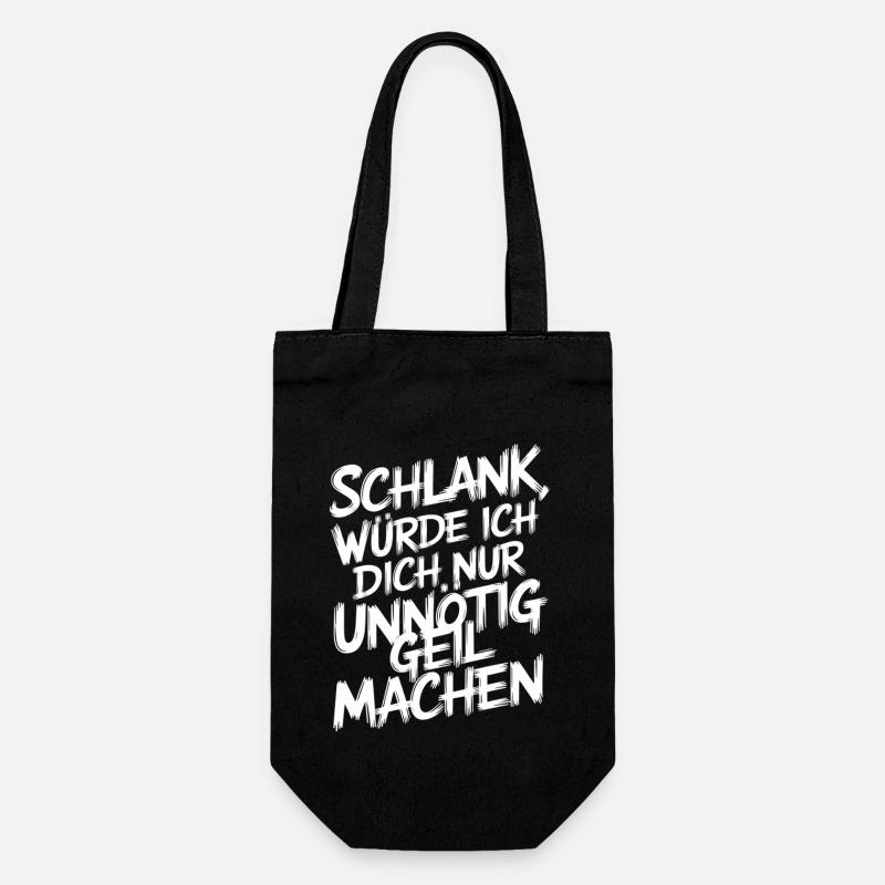 Schlank, Würde Ich Dich Nur Unnötig Geil - Sac à bouteille - noir