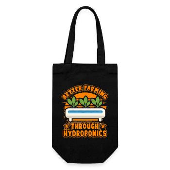 Better Farming through Hydroponics - Gift Bag for Bottles - black - Front