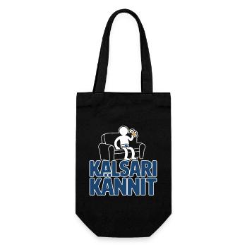Kalsarikännit Bier trinken in Boxershorts Lustig Finnisch - Geschenkbeutel für Flaschen - Schwarz - Vorne