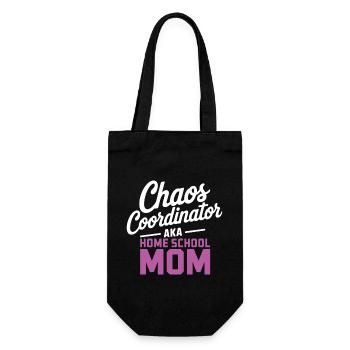 Chaos Choordinator aka Home School Mom - Gift Bag for Bottles - black - Front