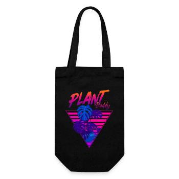 Plant Lover Gardening Dad Monstera - Geschenkbeutel für Flaschen - Schwarz - Vorne