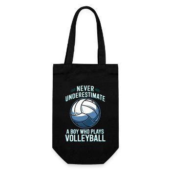 Volleyball Spruch Lustiges Volleyball Geschenk - Geschenkbeutel für Flaschen - Schwarz - Vorne
