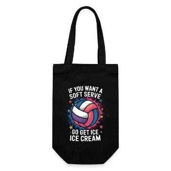 Volleyball Spruch Lustiges Volleyball Geschenk - Geschenkbeutel für Flaschen - Schwarz - Vorne