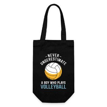 Volleyball Spruch Lustiges Volleyball Geschenk - Geschenkbeutel für Flaschen - Schwarz - Vorne