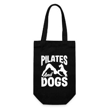 Pilates et chiens pour les amoureux des animaux - Sac à bouteille - noir - Devant