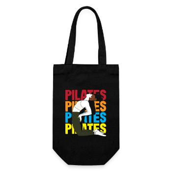 Motif coloré pour les amateurs de Pilates pour votre entraînement - Sac à bouteille - noir - Devant