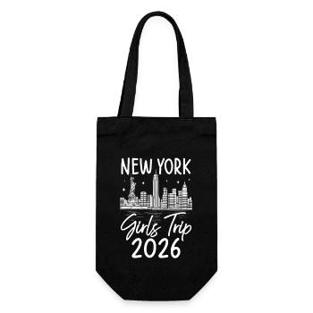 Girls Trip New York 2026 - Gift Bag for Bottles - black - Front