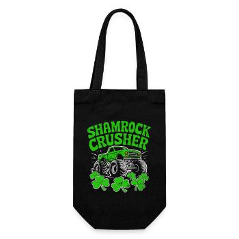 Skt Patricks Day Broyeur de trèfle - Sac à bouteille - noir - Devant