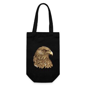 Adler Porträt - Geschenkbeutel für Flaschen - Schwarz - Vorne