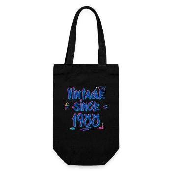 Vintage Since 1955 Graffiti Glitch 70th Bday - Gift Bag for Bottles - black - Front