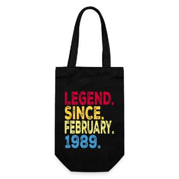 Legend since February 1989 Design For Kids, - Gift Bag for Bottles - black - Front