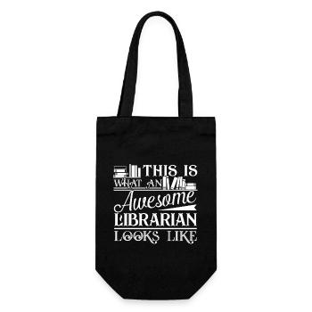 Librarian Awesome Librarian Looks Like - Gift Bag for Bottles - black - Front