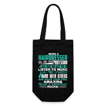 Hairdresser Being A Hairdresser - Gift Bag for Bottles - black - Front