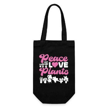 Amoureux des plantes Jardinière Fille Paix - Sac à bouteille - noir - Devant