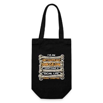 I'm An Orthopedic Surgeon I Physical Therapist - Gift Bag for Bottles - black - Front