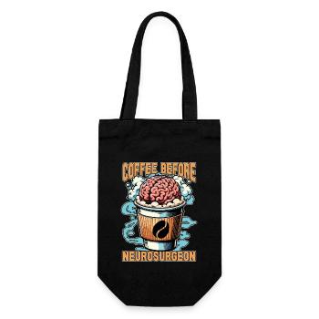 Neurosurgeon Coffee Brain Surgeon Coffee Lover - Geschenkbeutel für Flaschen - Schwarz - Vorne