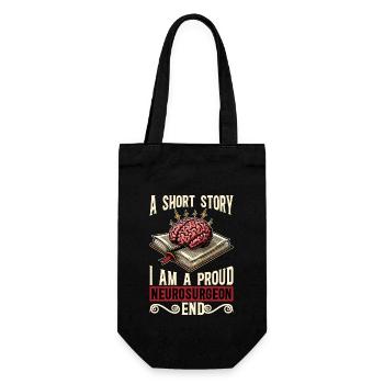 Neurosurgeon A Short Story I Am A Brain Doctor - Geschenkbeutel für Flaschen - Schwarz - Vorne