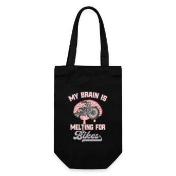 Motorcycle Brain Motorcycles Funny Biker - Gift Bag for Bottles - black - Front