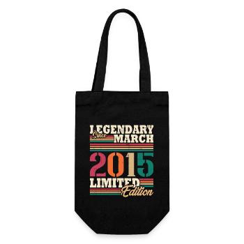 Vintage 2015 Mars Cadeau Anniversaire Rétro - Sac à bouteille - noir - Devant