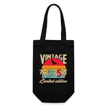 1935 Vintage Retro 90 Year Birthday Gift - Gift Bag for Bottles - black - Front