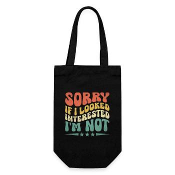 Désolé si j’avais l’air intéressé, je ne suis pas sarcastique - Sac à bouteille - noir - Devant