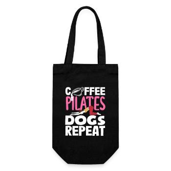Pilates Café Chiens Répéter - Sac à bouteille - noir - Devant