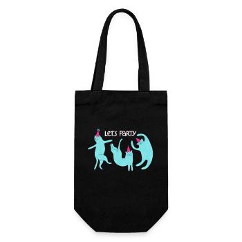 Party Cats Feiern Party Cats Celebration - Geschenkbeutel für Flaschen - Schwarz - Vorne