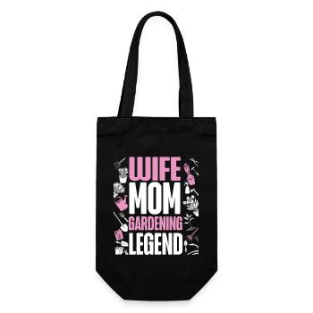 Plant Lover Gardening Wife Mom - Gift Bag for Bottles - black - Front