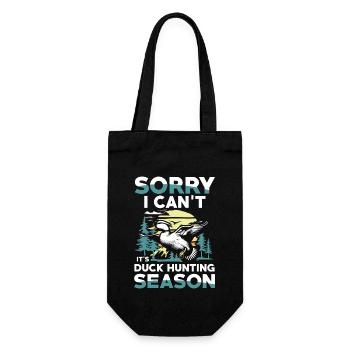 Duck hunters shoot heavier loads flag - Gift Bag for Bottles - black - Front