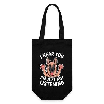 German Shepherd Saying German Shepherd Gift - Gift Bag for Bottles - black - Front