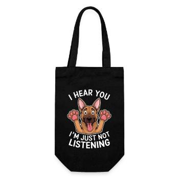 German Shepherd Saying German Shepherd Gift - Gift Bag for Bottles - black - Front