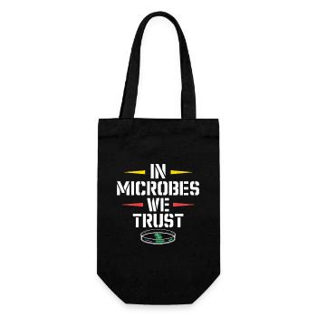 Microscope Enthusiast Lab Technician Science - Gift Bag for Bottles - black - Front